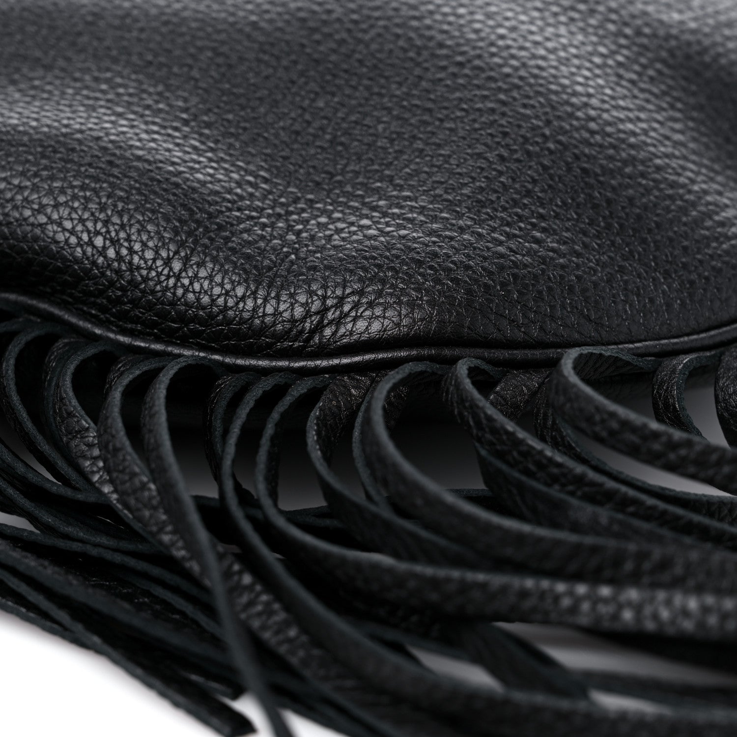 Gucci Calfskin Large New Jackie Nouveau Fringe Hobo Black 9 of 12