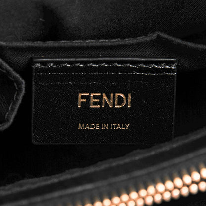 Fendi Nappa Crocodile Trapuntata Medium 2Jours Tote Black 8 of 11