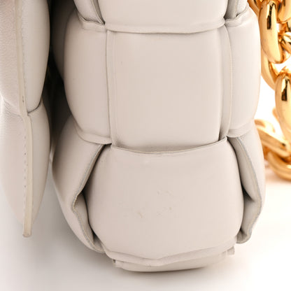 Bottega Veneta Lambskin Maxi Intreccio Padded Chain Cassette Crossbody Bag White 13 of 13