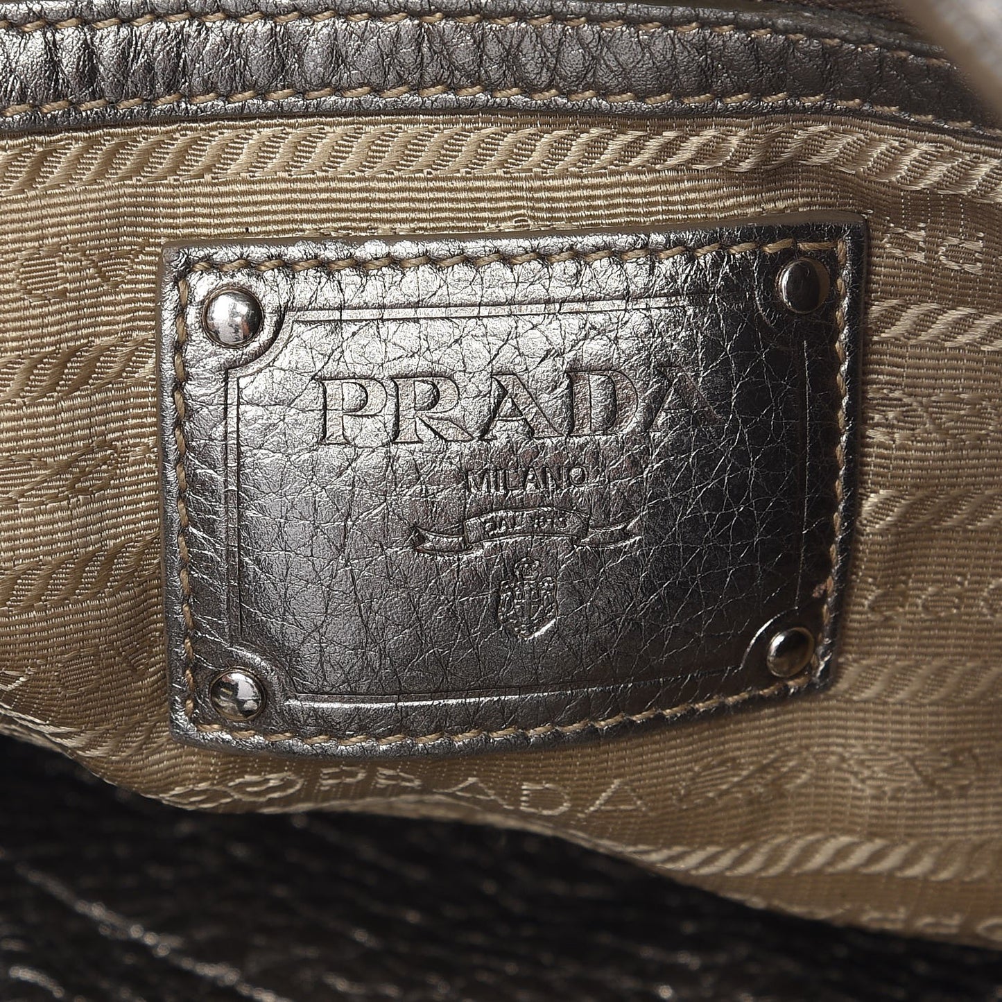Metallic Vitello Daino Side Pocket Hobo Gold