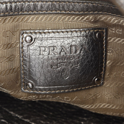 Prada Metallic Vitello Daino Side Pocket Hobo Gold 6 of 10