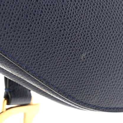 Christian Dior Grained Calfskin Mini Saddle Bag Navy 15 of 16