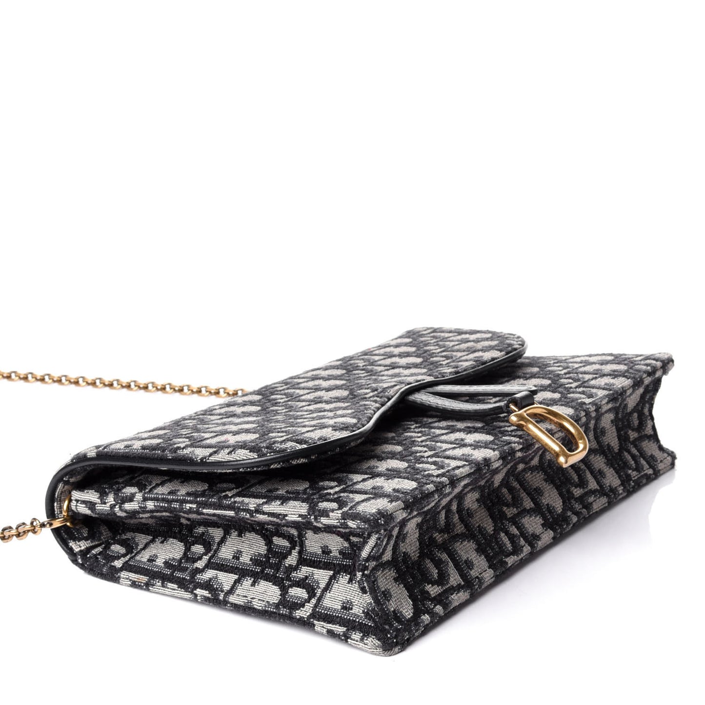 Oblique Saddle Chain Pouch Blue