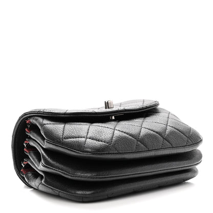 Chanel Goatskin Quilted CC Waiter Crossbody Black Black 4 of 11