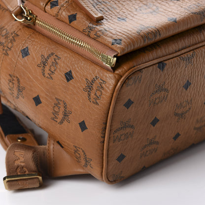 MCM Visetos Studded Small Dual Stark Backpack Cognac 5 of 10