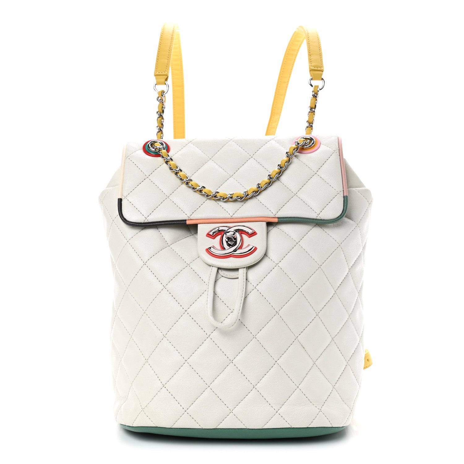 Chanel Lambskin Quilted Small Cuba Urban Spirit Backpack White 1 of 11