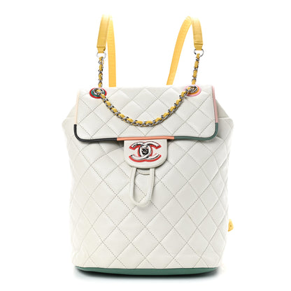 Chanel Lambskin Quilted Small Cuba Urban Spirit Backpack White 1 of 11