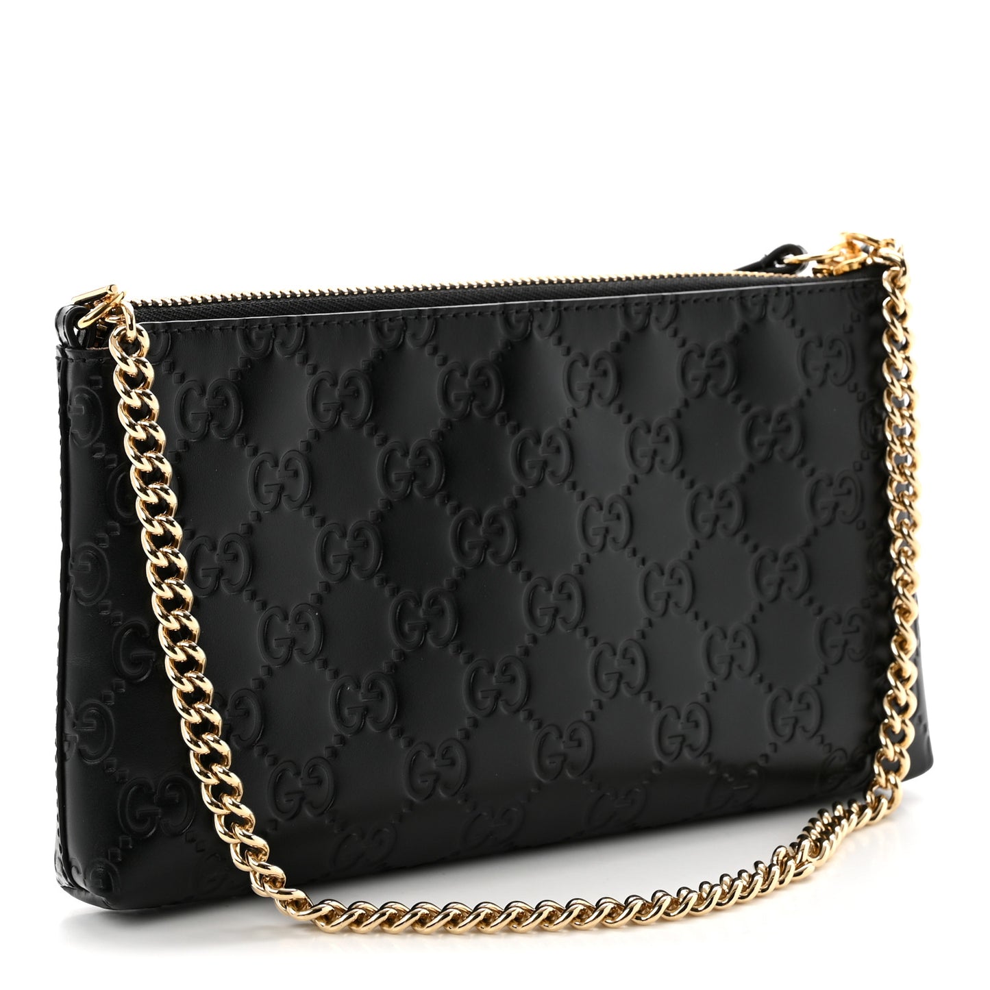 Guccissima Signature Wrist Wallet Black