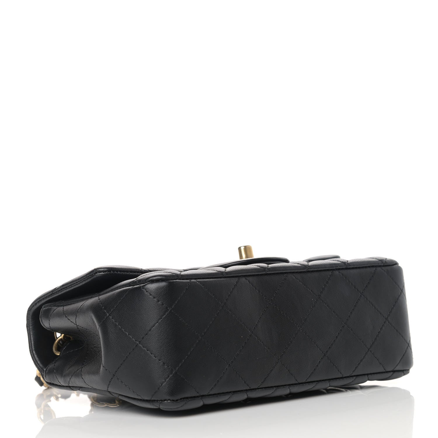 Chanel Lambskin Quilted Mini Rectangular Flap Black 3 of 9