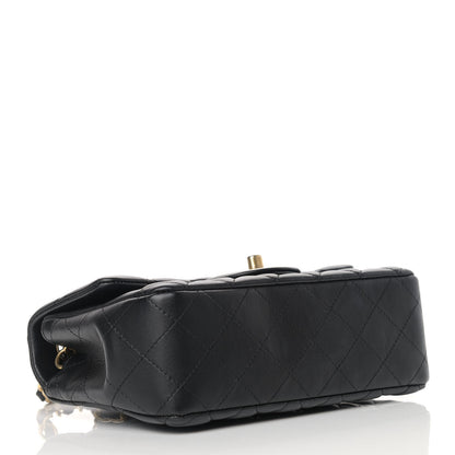 Chanel Lambskin Quilted Mini Rectangular Flap Black 3 of 9