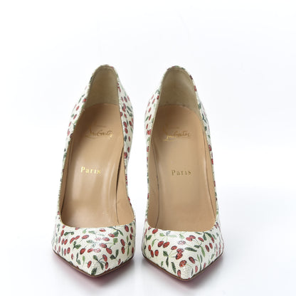 Christian Louboutin Calf Caviar Cerise Pigalle Follies 100 Pumps 40 Latte 3 of 8