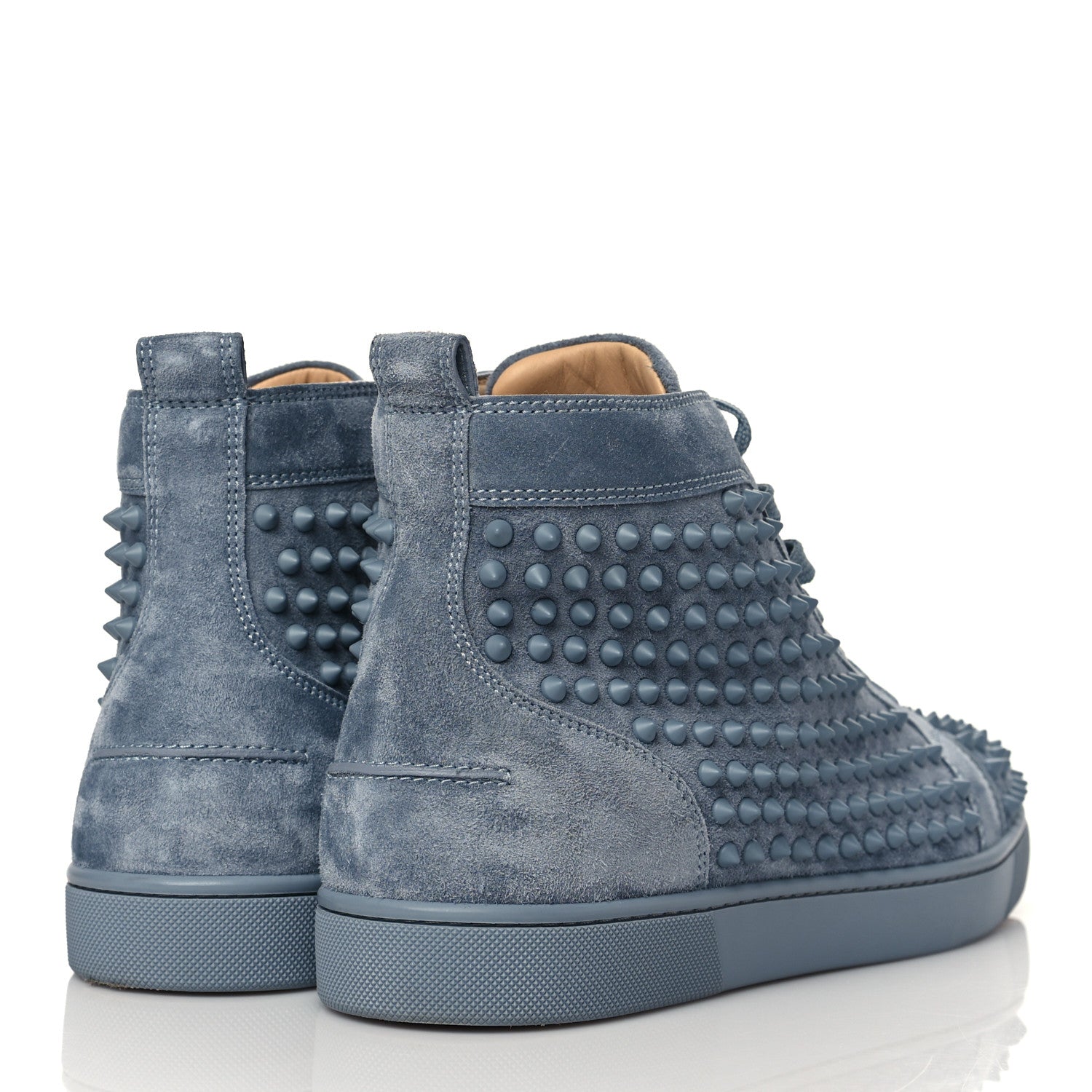 Christian Louboutin Veau Velours Mens Louis Spikes Flat Sneakers 45 Squale 4 of 9