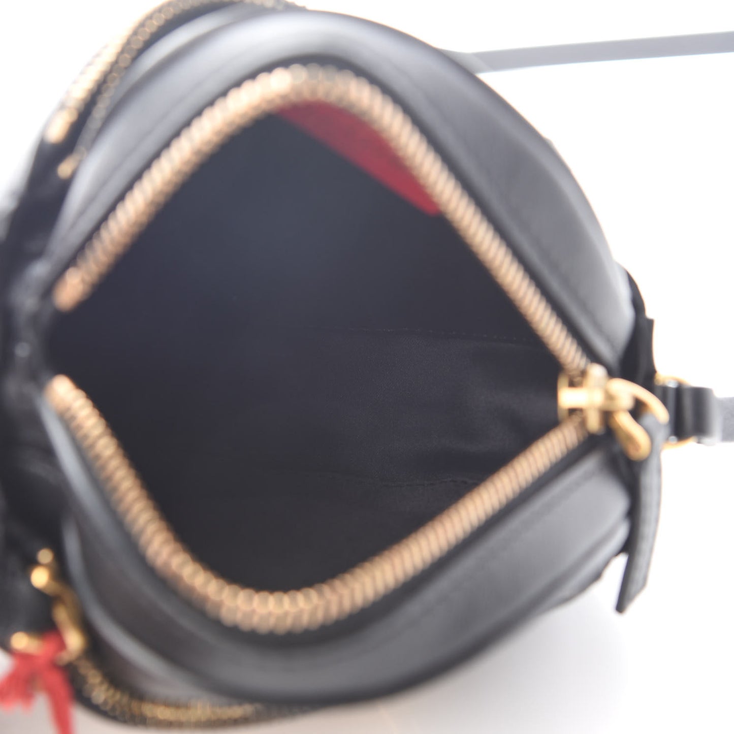 Calfskin VLogo Round Crossbody Bag Black