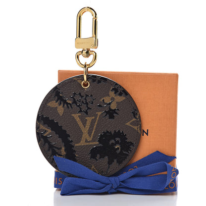 Louis Vuitton Monogram Blossom Bag Charm Key Holder Black 4 of 4