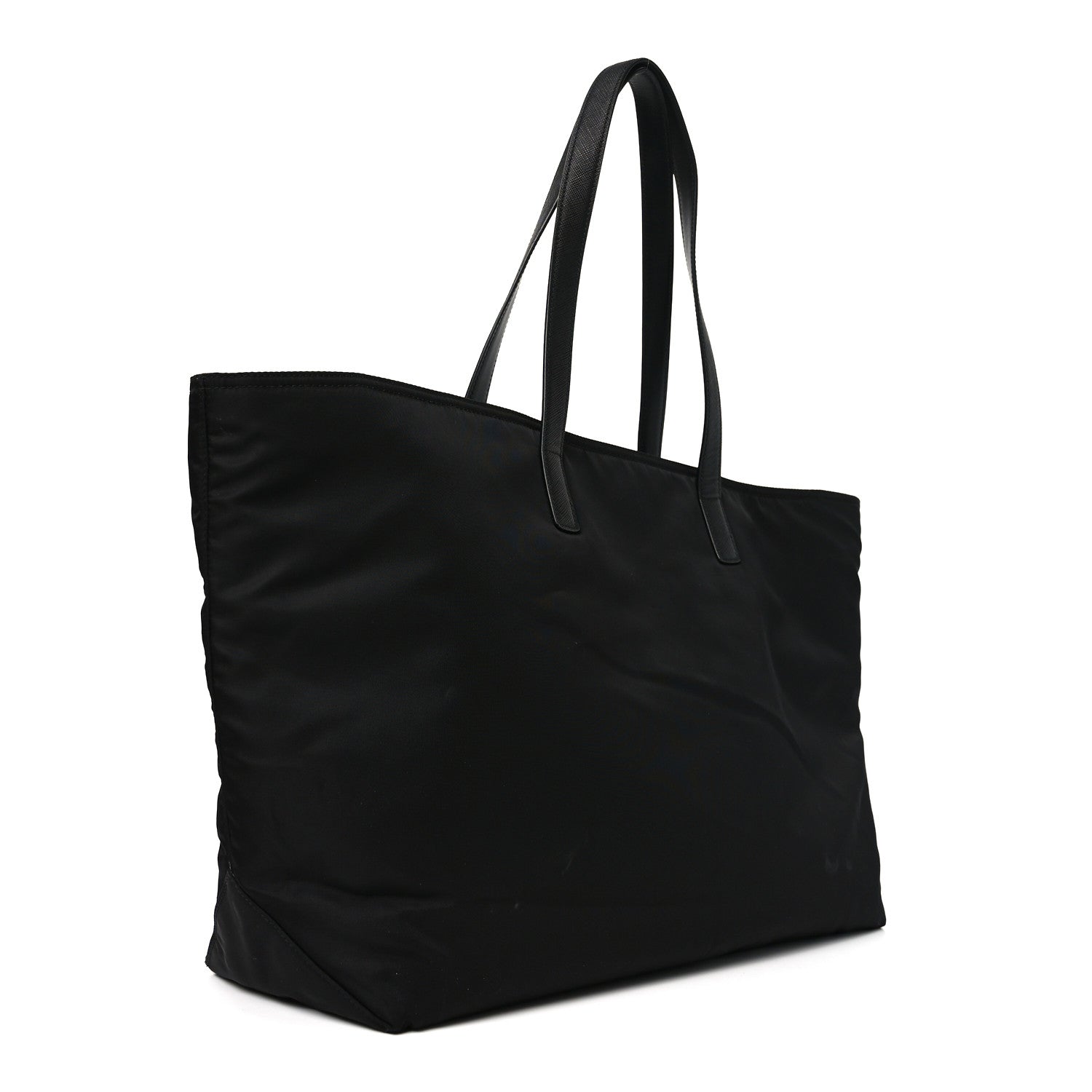 Prada Re-Nylon Saffiano Triangle Re-Edition 1978 Medium Tote Black 3 of 9