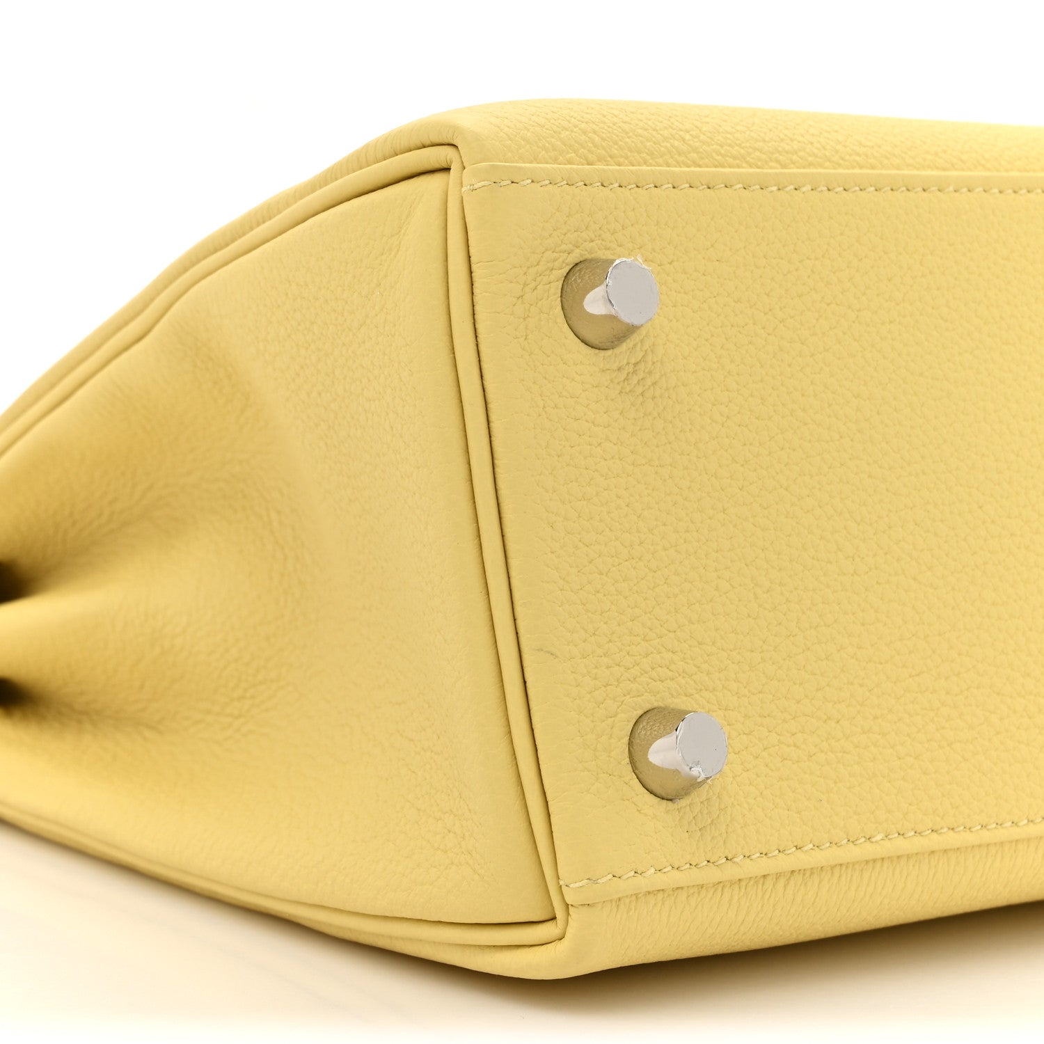 Hermes Taurillon Novillo Kelly Retourne 25 Jaune Poussin 10 of 11