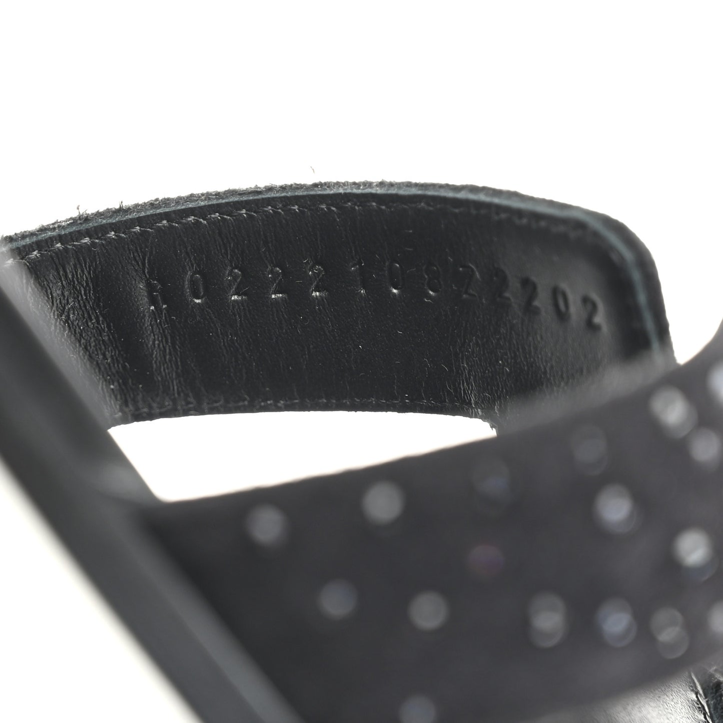 Suede Crystal Embellished Oran Sandals 38 Black