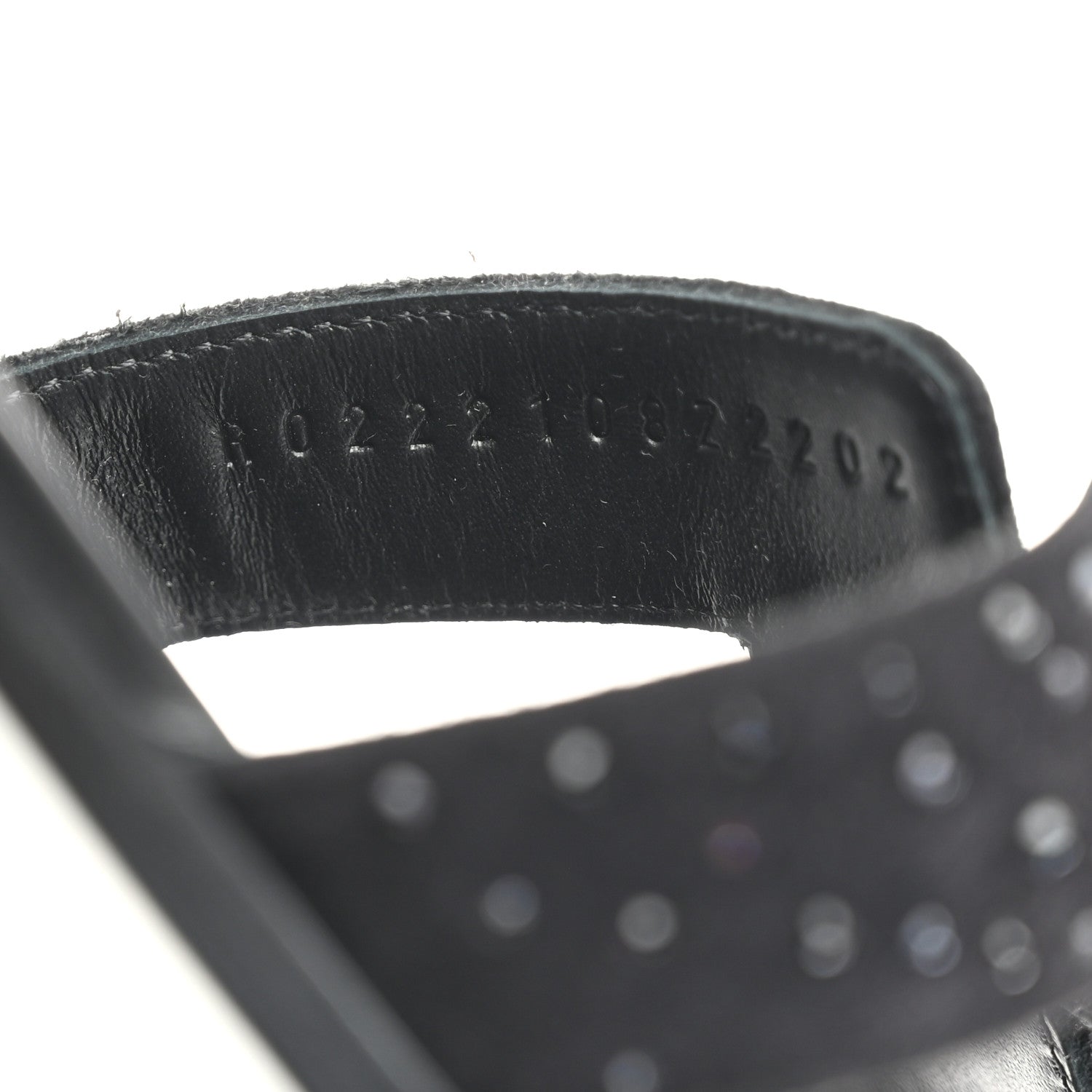 Hermes Suede Crystal Embellished Oran Sandals 38 Black 7 of 9
