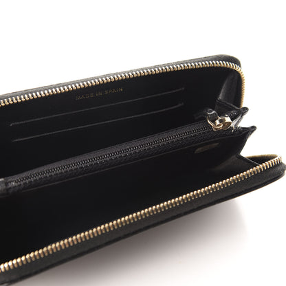 Chanel Sheepskin Quilted Mademoiselle Vintage Zip Around Wallet Black 5 of 8