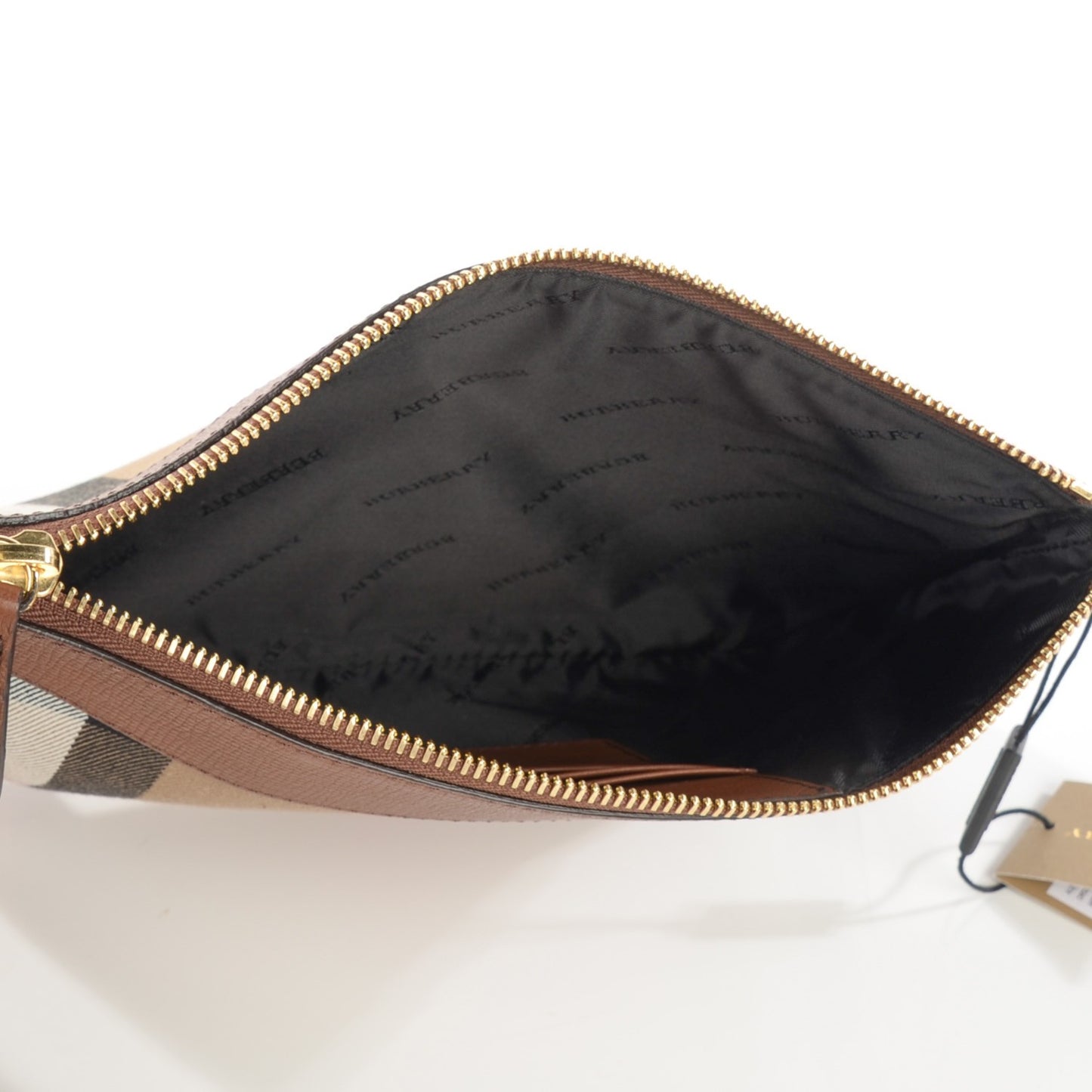 House Check Derby Peyton Crossbody Clutch Bag Tan