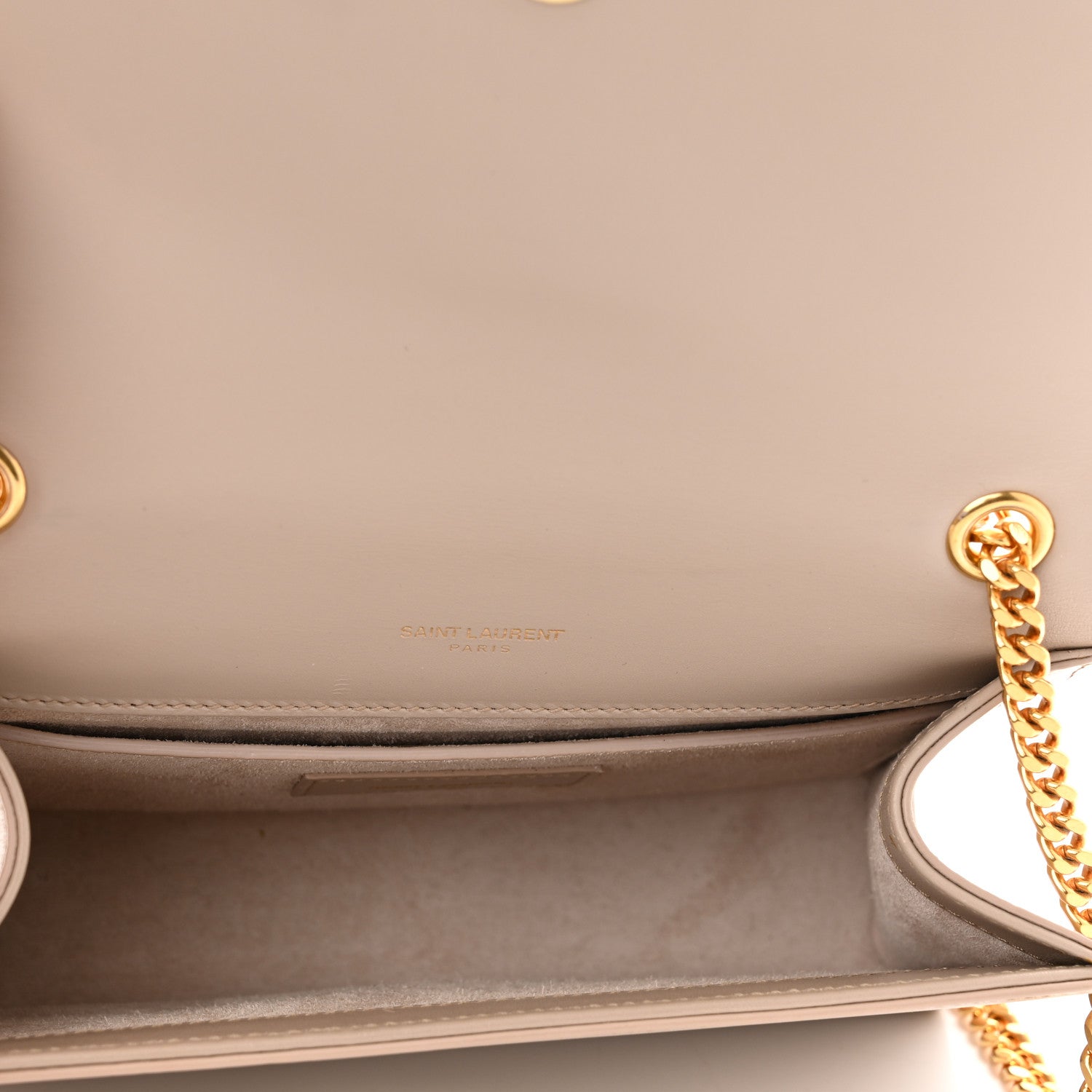 Saint Laurent Calfskin Small Classic Monogram Kate Tassel Satchel Dark Beige 4 of 12
