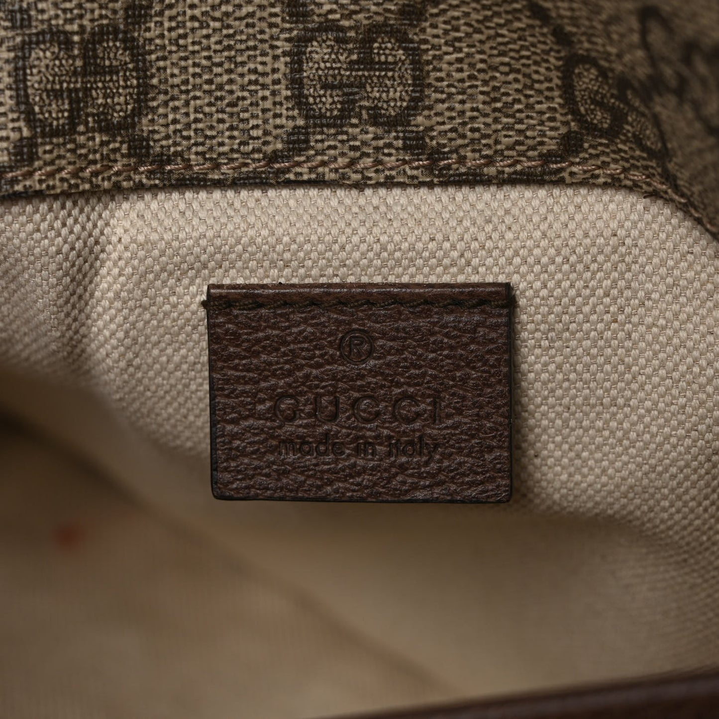 GG Supreme Monogram Neo Vintage Web Belt Bag Brown