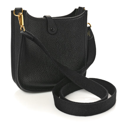 Hermes Taurillon Clemence Evelyne TPM Black 2 of 10
