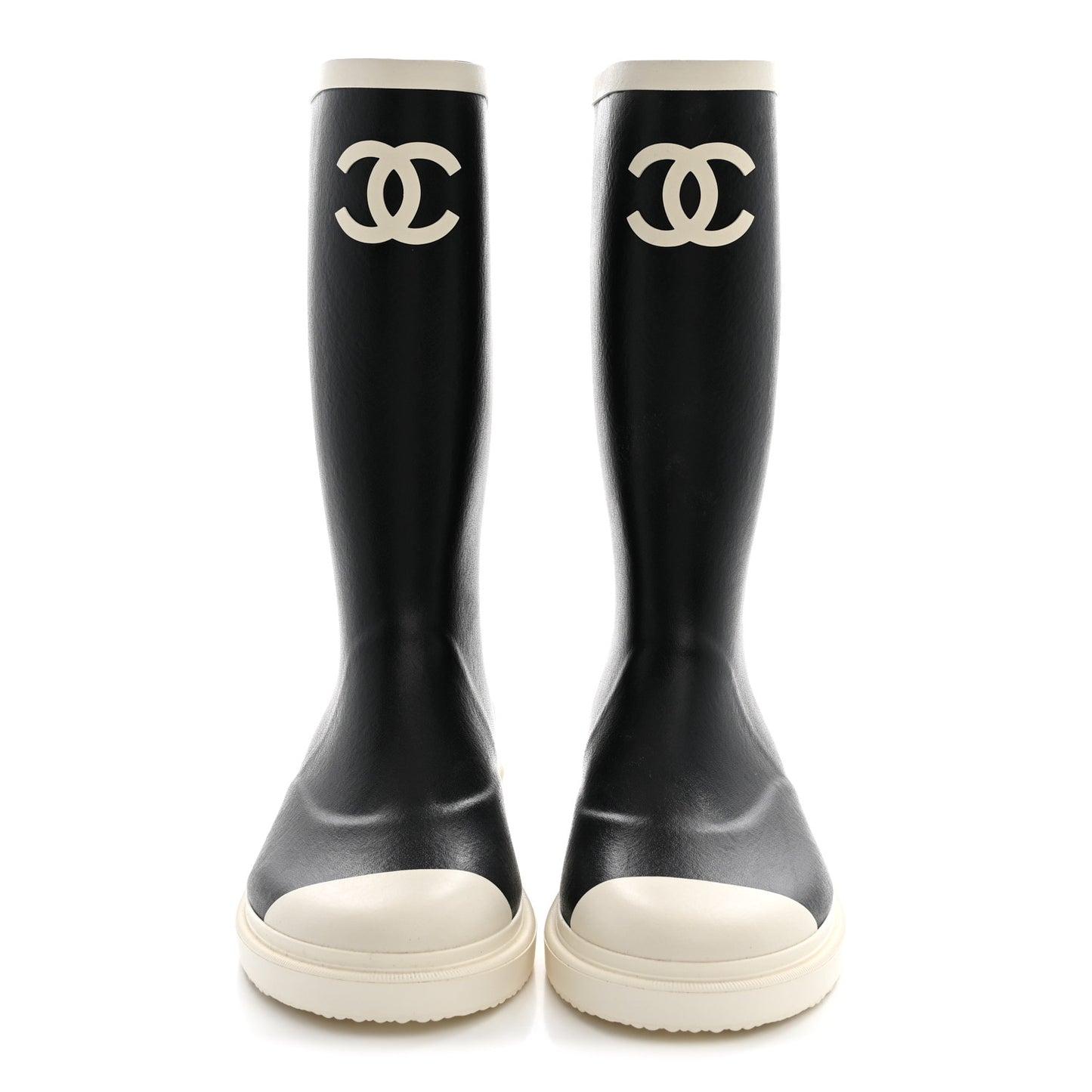 Caoutchouk CC High Boots 37 Black White