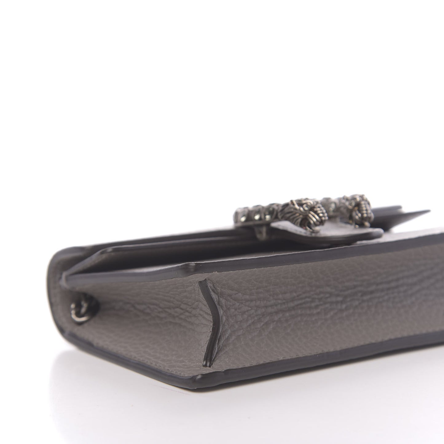 Dollar Calfskin Crystal Super Mini Dionysus Shoulder Bag Dusty Grey Black Diamond