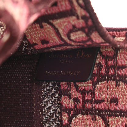 Christian Dior Oblique Mini Book Tote Burgundy Multicolor 6 of 16