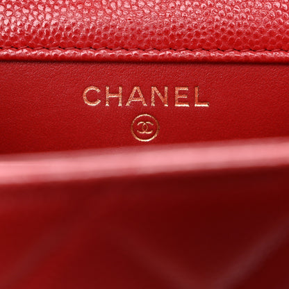Chanel Caviar Quilted Classic Phone Holder Red 6 of 11