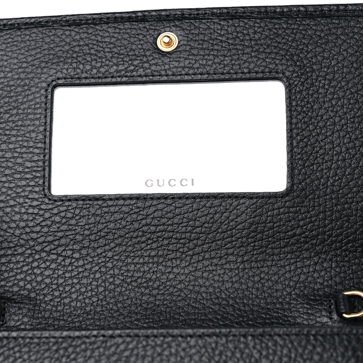 Gucci Calfskin Mini GG Marmont Chain Wallet Black 9 of 10