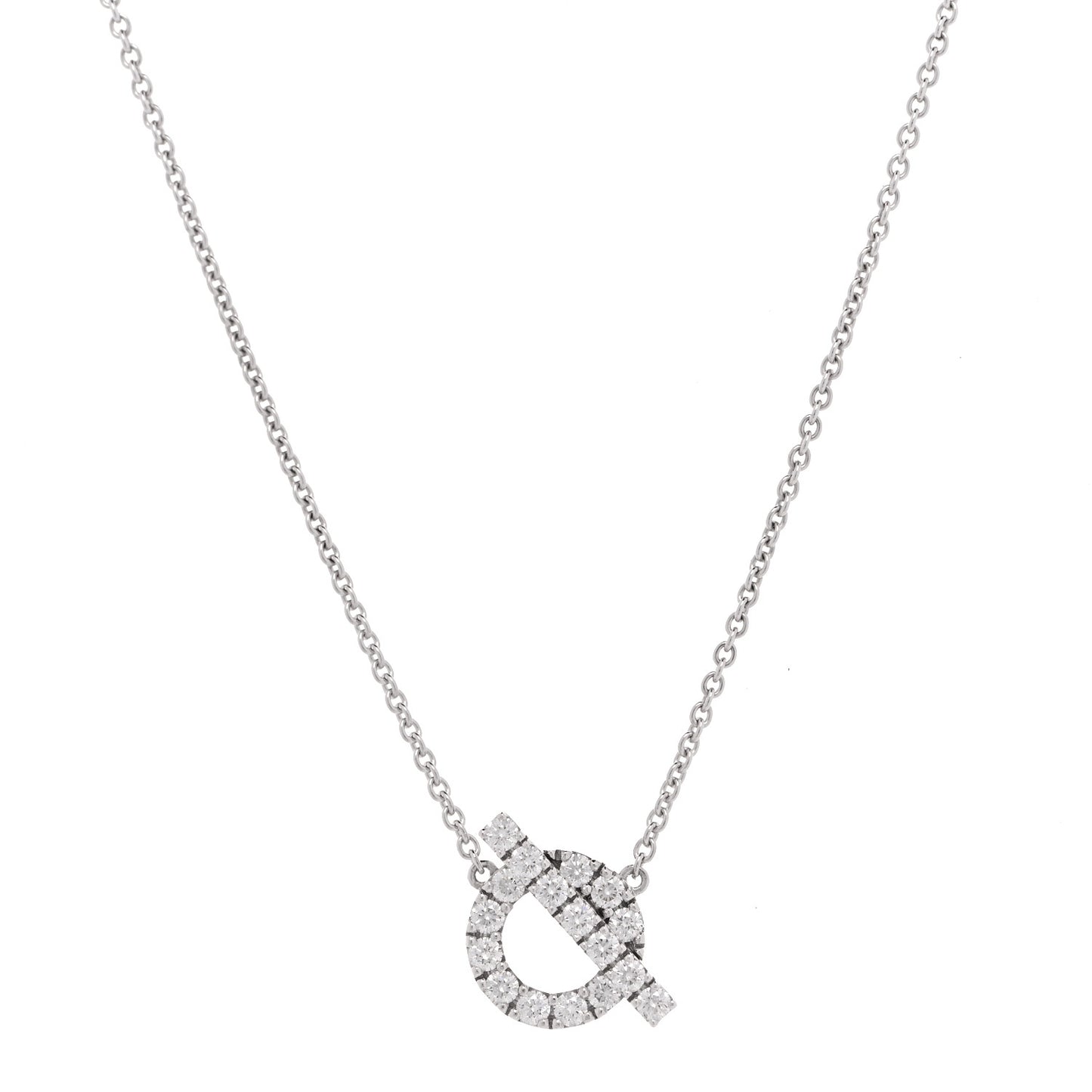18K White Gold Diamond Finesse Pendant Necklace