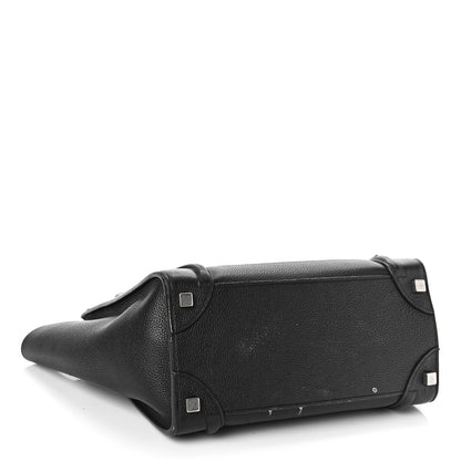 Celine Drummed Calfskin Micro Luggage Black 4 of 16