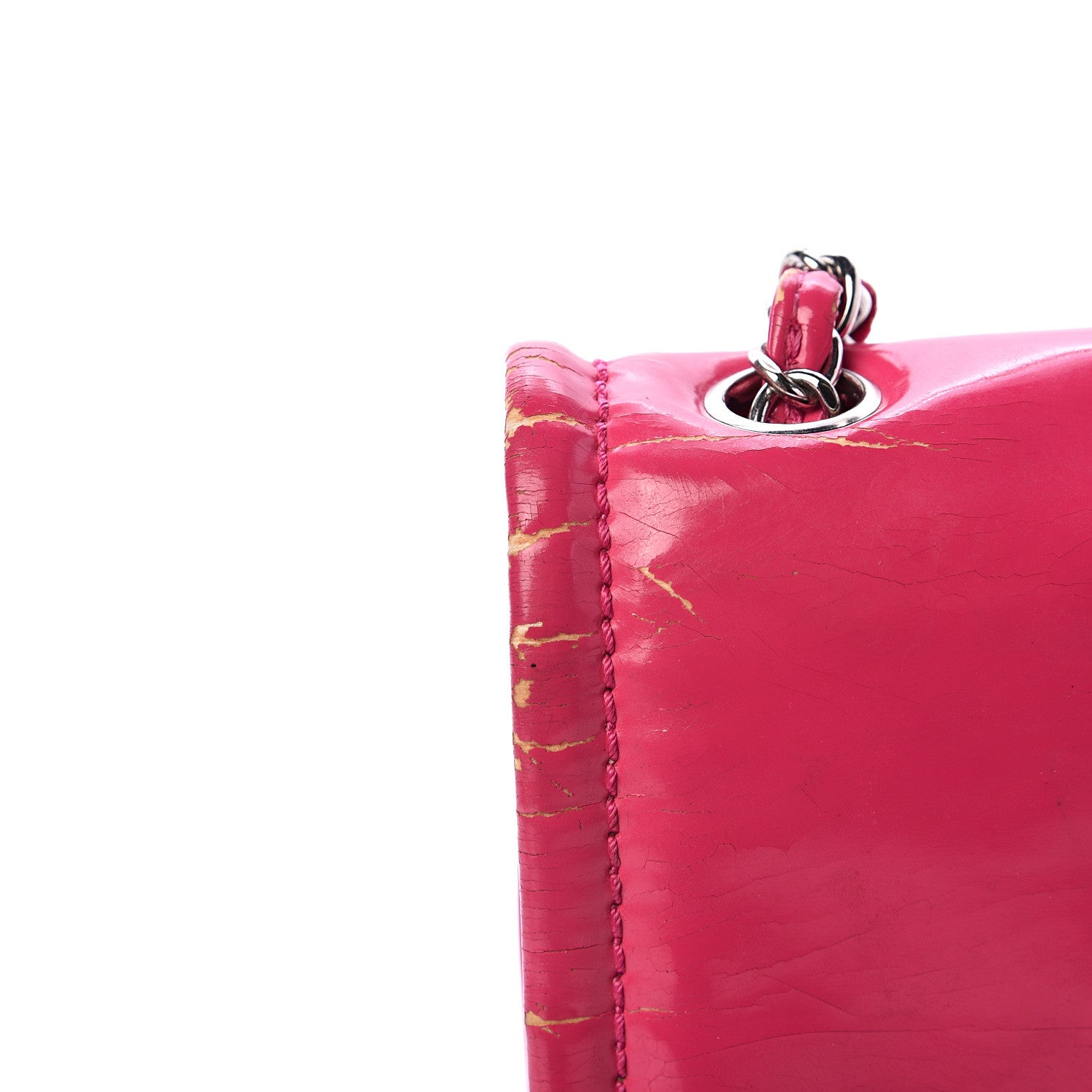 Chanel Glazed Calfskin Small Lipstick Flap Bag Fuchsia 17 of 20