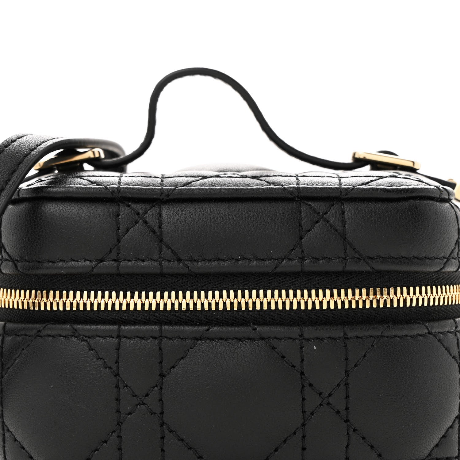 Christian Dior Lambskin Cannage Micro Lady Dior Vanity Case Black 7 of 13