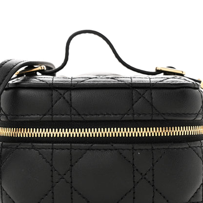 Christian Dior Lambskin Cannage Micro Lady Dior Vanity Case Black 7 of 13