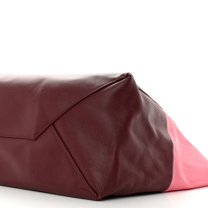Celine Lambskin Horizontal Bi-Color Cabas Pink Rust 11 of 13