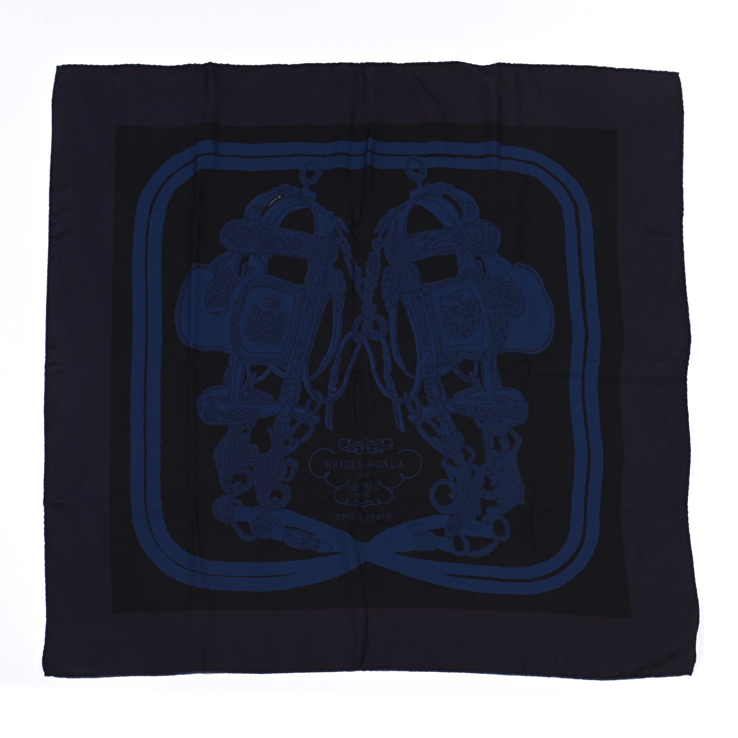 Hermes Silk Brides De Gala Scarf 90 Surteint Marine 1 of 4