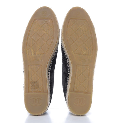 Chanel Velvet Grosgrain CC Espadrilles 39 Black 5 of 11