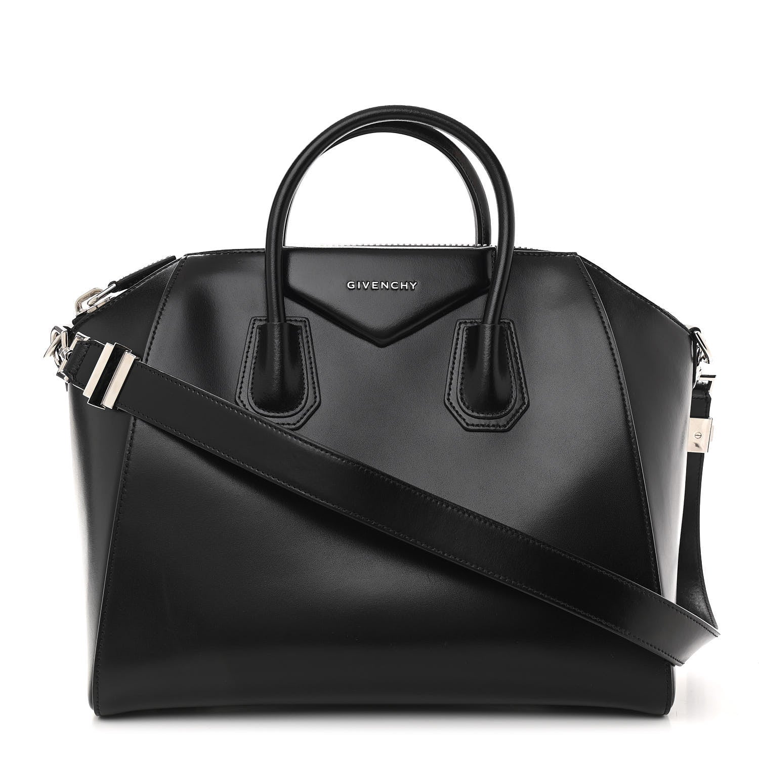 Givenchy Shiny Lord Calfskin Medium Antigona Black 1 of 10