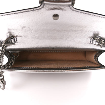 Gucci Metallic Calfskin Super Mini Dionysus Shoulder Bag Silver 5 of 13