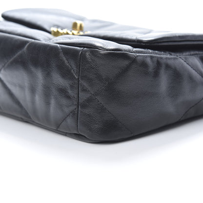 Chanel Goatskin Quilted Medium 19 Flap Black 10 of 11