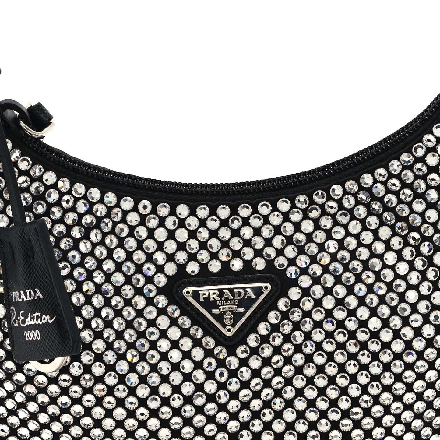 Satin Crystal Mini Re-Edition 2000 Bag Cristal