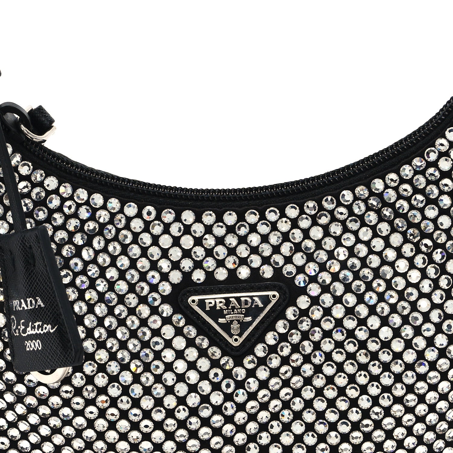Prada Satin Crystal Mini Re-Edition 2000 Bag Cristal 7 of 9