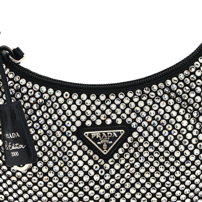 Prada Satin Crystal Mini Re-Edition 2000 Bag Cristal 7 of 9
