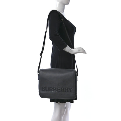 Burberry Grainy Calfskin Embossed Bruno Messenger Black 2 of 8