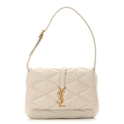 Saint Laurent Lambskin Quilted Le 57 Diamond Shoulder Bag Crema Soft 1 of 12