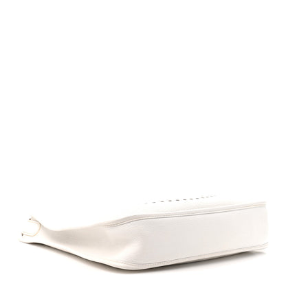 Hermes Taurillon Clemence Amazone Evelyne II PM White 4 of 11