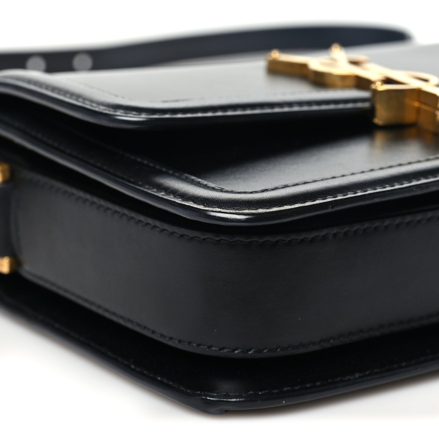 Smooth Calfskin Small Solferino Satchel Black